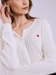 ζακέτα πλεκτή με καρδιά ...