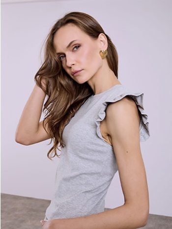 μπλούζα αμάνικη με βολάν sq9844.4171+3