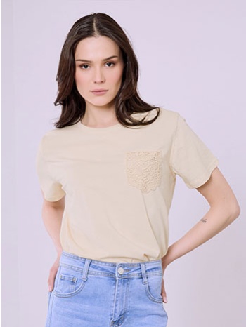 t-shirt με κεντητή τσέπη sq7616.4929+3