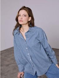 πουκάμισο τζιν με ρίγες sq1795.3133+2