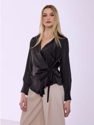 μπλούζα κρουαζέ με γιακά ...