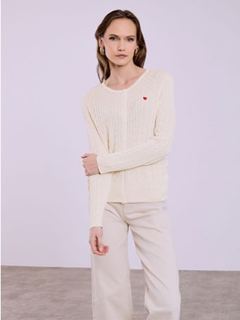 ζακέτα πλεκτή με καρδιά sq9844.5621+4