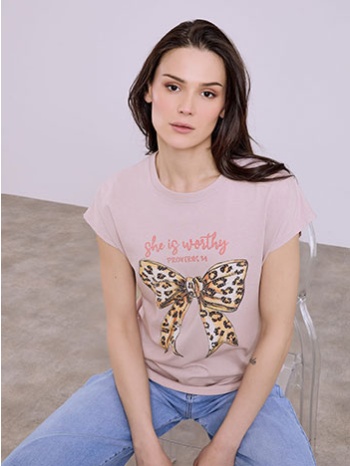 μπλούζα με τύπωμα φιόγκο sq7578.4258+6 σε προσφορά