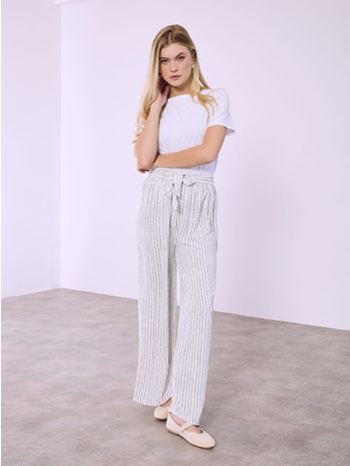 παντελόνα ριγέ με δέσιμο sq1430.1885+4 σε προσφορά