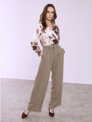 παντελόνα μονόχρωμη με ...