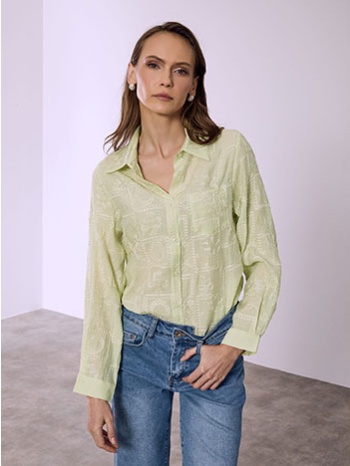 πουκάμισο με μεταλλιζέ κεντήματα sq9844.3003+3 σε προσφορά