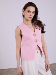 γιλέκο πλεκτό με μεταλλικά στοιχεία sq1738.5109+7