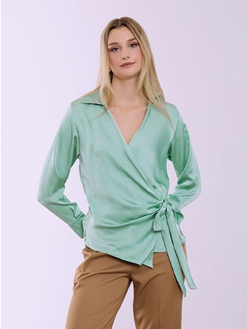 μπλούζα κρουαζέ με γιακά sq7570.4825+4