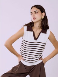 μπλούζα πλεκτή αμάνικη ...