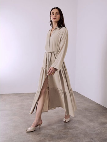 σεμιζιέ φόρεμα μονόχρωμο sq1755.8817+3