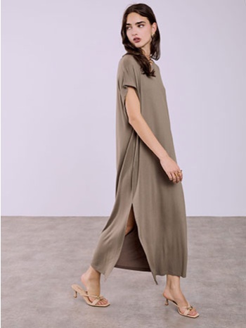 φόρεμα μάξι με άνοιγμα στο πλάι sq0028.8901+3