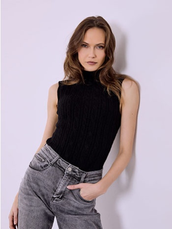 πουλόβερ αμάνικο με ψηλή λαιμόκοψη sq7583.4051+1 σε προσφορά