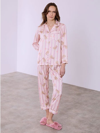 σετ πιτζάμας ριγέ με αρκουδάκι sq9858.0006+4 σε προσφορά