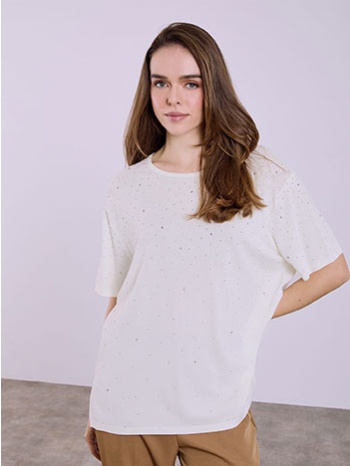 μπλούζα πλεκτή με strass sq7948.4203+2 σε προσφορά