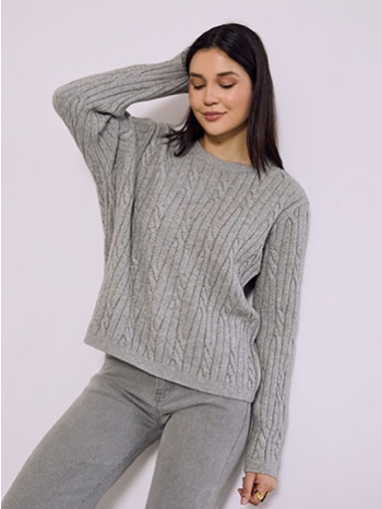 πουλόβερ με ανάγλυφες λεπτομέρειες sq7568.4072+2 σε προσφορά