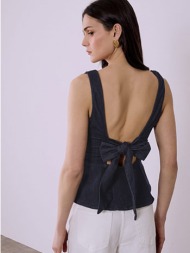 μπλούζα τζιν με δέσιμο ...