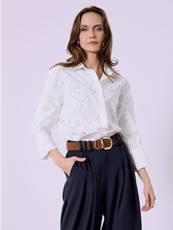 πουκάμισο βαμβακερό κεντητό sq9844.3328+1