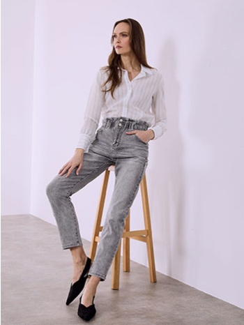 τζιν mom fit με ελαστική μέση sq1628.1140+1