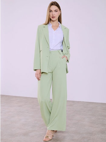 παντελόνα μονόχρωμη με πιέτες sq7880.1071+2