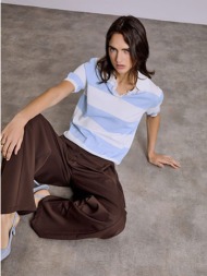 μπλούζα ριγέ με γιακά sq7561.4045+2