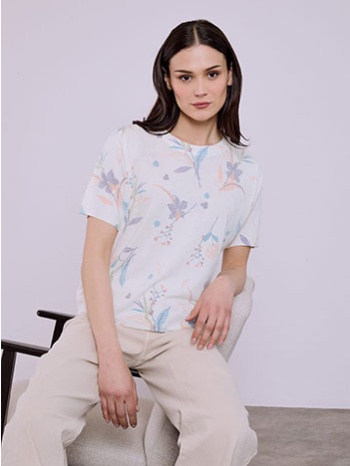 μπλούζα φλοράλ απο βισκόζη sq7590.4755+2