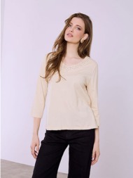 μπλούζα με strass στη λαιμόκοψη sq7616.4925+3