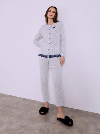 σετ πιτζάμας πουά με καρδιά sq7983.0282+1 σε προσφορά