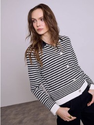 ζακέτα πλεκτή με strass κουμπιά sq7642.5223+1