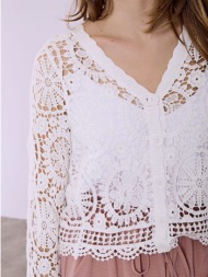 ζακέτα πλεκτή κροσέ ...