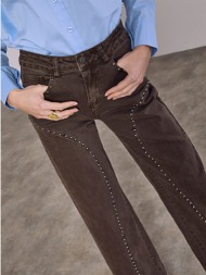 τζιν με διακοσμητικές ραφές και τρουκς sq7643.1848+1