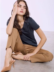 t-shirt βαμβακερό με v λαιμόκοψη sq9489.4795+9