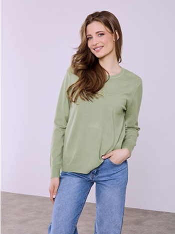 πουλόβερ μονόχρωμο με απαλή υφή sq1738.4886+8 σε προσφορά