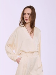 μπλούζα σατέν με πιέτα sq7880.4006+4