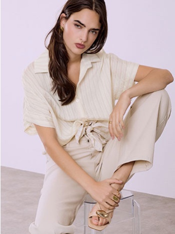 πουκάμισο ριγέ με δέσιμο sq7570.3370+4