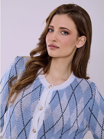 ζακέτα πλεκτή με ρόμβους sq7587.5135+1 σε προσφορά