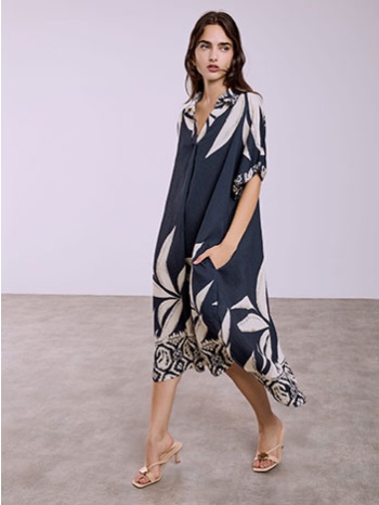 φόρεμα εμπριμέ με τσέπες sq7948.8202+5