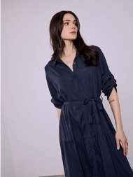 σεμιζιέ φόρεμα μονόχρωμο ...