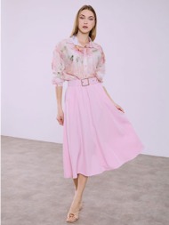 φούστα μίντι με ζώνη ...