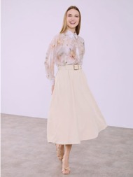 φούστα μίντι με ζώνη ...