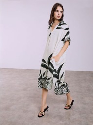 φόρεμα εμπριμέ με τσέπες ...