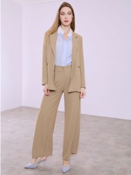 παντελόνα μονόχρωμη με πιέτες sq7880.1071+3