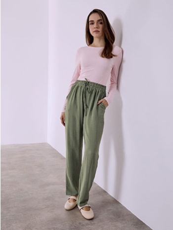 παντελόνι μονόχρωμο με βισκόζη sq1755.1848+7 σε προσφορά