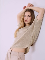 μπλούζα με λουλούδια και πέρλες sq9420.4073+2