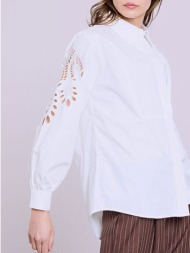 πουκάμισο βαμβακερό με κέντημα sq9844.3039+1