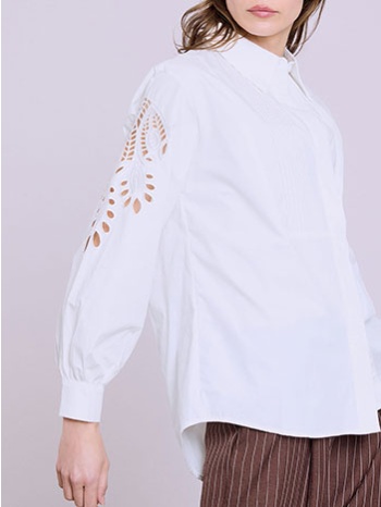 πουκάμισο βαμβακερό με κέντημα sq9844.3039+1