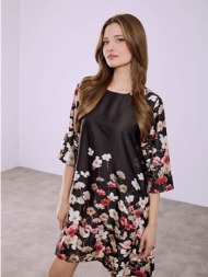 φόρεμα σατέν φλοράλ ...