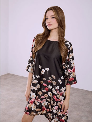 φόρεμα σατέν φλοράλ sq7569.8121+1