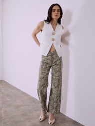 τζιν λεοπάρ wide leg με βαμβάκι sq1628.1107+2