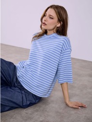 μπλούζα με ρίγες από βαμβάκι sq7629.4798+1