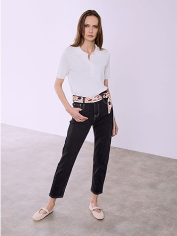 τζιν μονόχρωμο με μαντήλι sq1628.1007+1 σε προσφορά